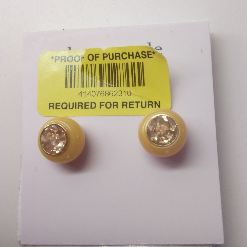 Kate Spade New Yellow with Rhinestone Earrings
